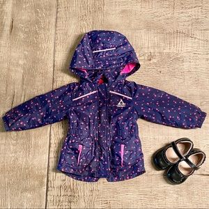 Toddler Navy and Pink Fleece Lined Jacket - 24 mos